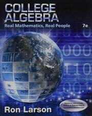College Algebra: Real Mathematics, Real People
