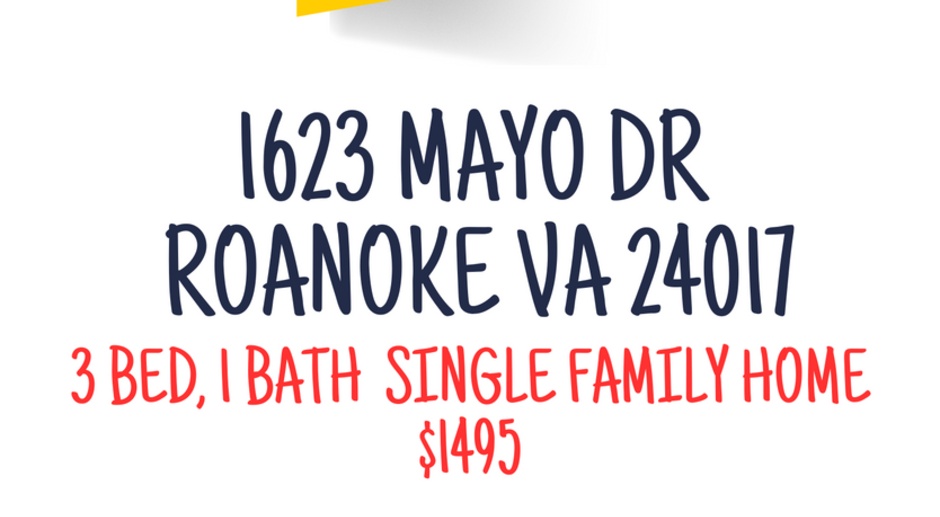 1623 Mayo Dr 3bed/1bath $1495