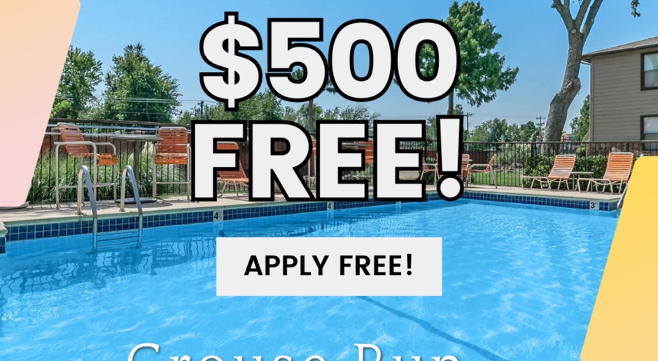 $500 FREE! APPLY FREE! 