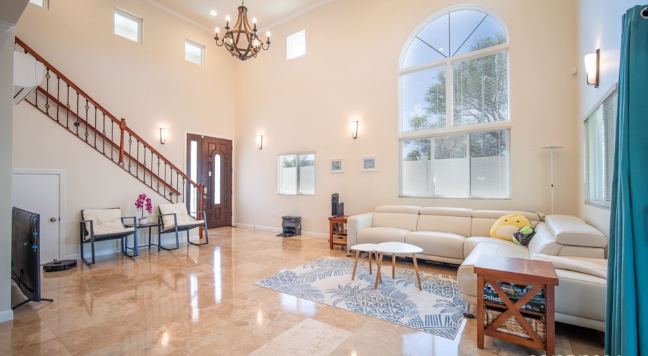 PARTIALLY FURNISHED LUXURY 4BR 3.5BA HOUSE IN KAHALA