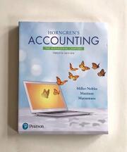 Horngren's Accounting: The Managerial Chapters