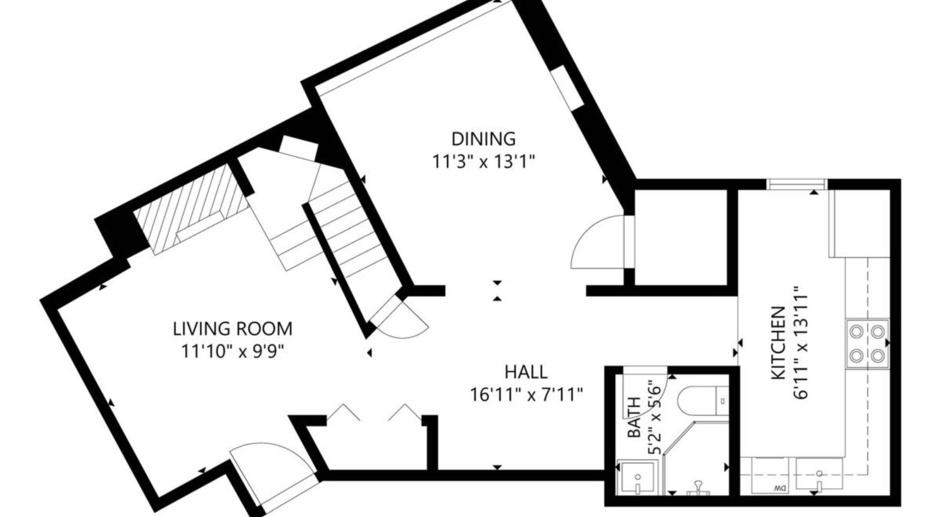 Two Level Two Bedroom in Hill East