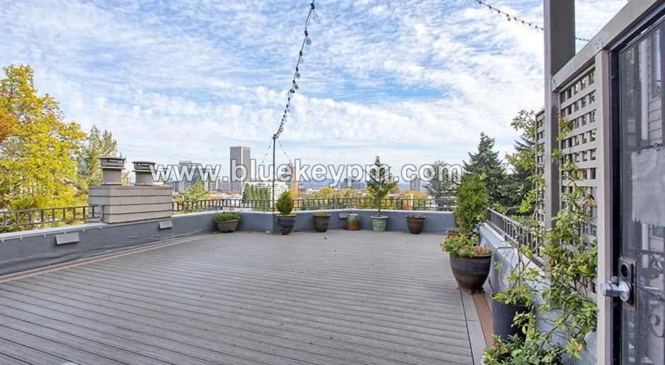 First Month $1000 !...2 Bed, 2 Bath Condo with Roof Top Patio, Covered Balcony and Secure Garage